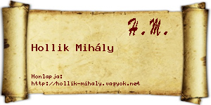 Hollik Mihály névjegykártya